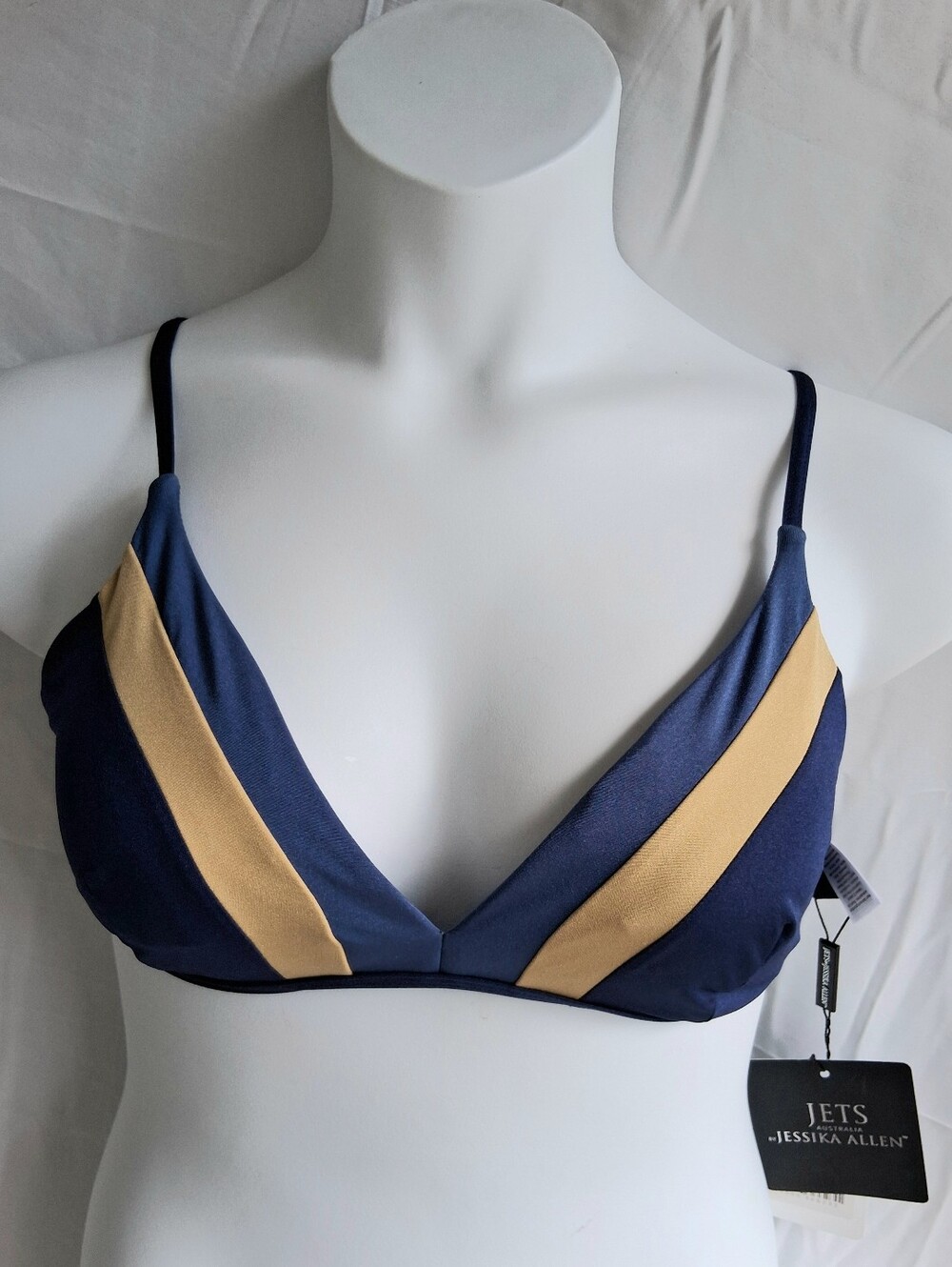 Jets Austrailia Vintage Look Blues & Gold Bikini Tops 1 Sz 10 & 1 Sz 12 NWT